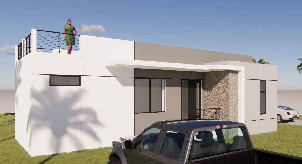 Architectural rendering, project 8, view 1