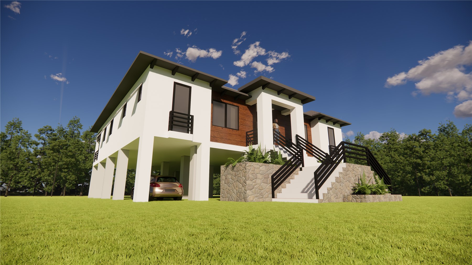 Architectural rendering, project 13, view 1